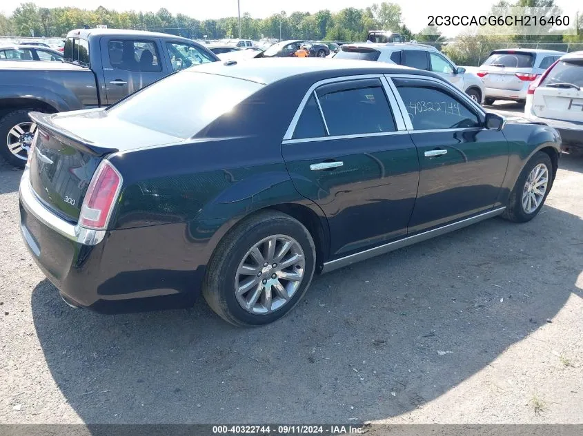 2012 Chrysler 300 Limited VIN: 2C3CCACG6CH216460 Lot: 40322744