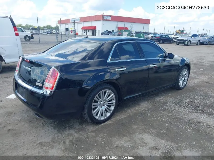 2012 Chrysler 300 Limited VIN: 2C3CCACG4CH273630 Lot: 40333109