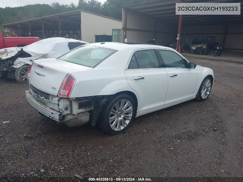 2012 Chrysler 300 Limited VIN: 2C3CCACGXCH193233 Lot: 40335613