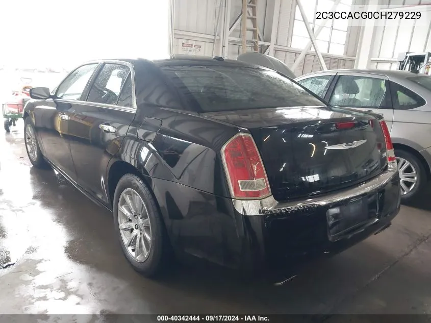 2012 Chrysler 300 Limited VIN: 2C3CCACG0CH279229 Lot: 40342444