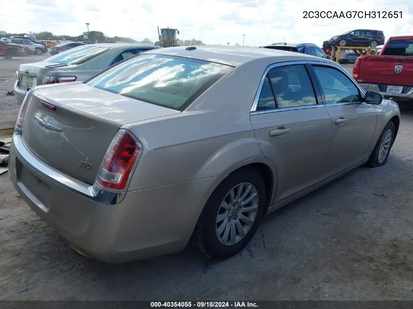 2C3CCAAG7CH312651 2012 Chrysler 300