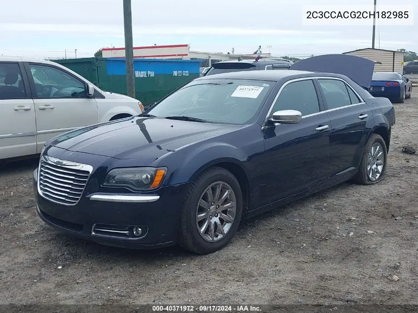 2012 Chrysler 300 Limited VIN: 2C3CCACG2CH182985 Lot: 40371972