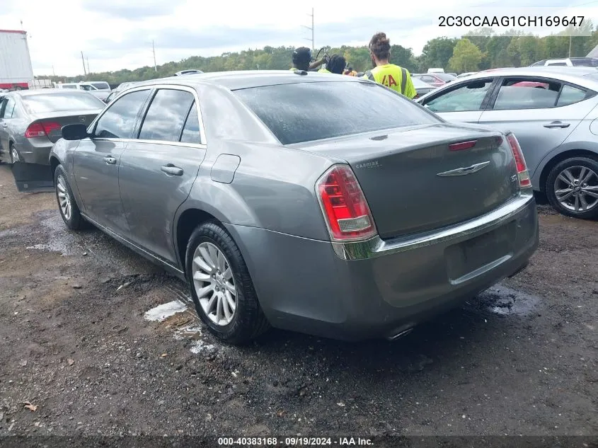 2012 Chrysler 300 VIN: 2C3CCAAG1CH169647 Lot: 40383168