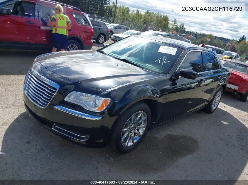 2012 Chrysler 300 VIN: 2C3CCAAG2CH116729 Lot: 40417683