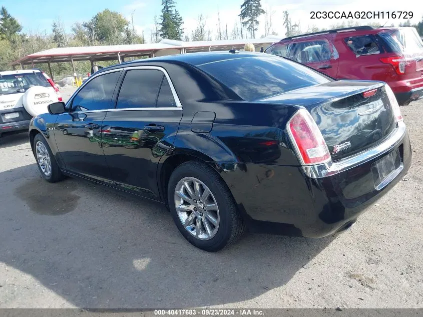 2012 Chrysler 300 VIN: 2C3CCAAG2CH116729 Lot: 40417683