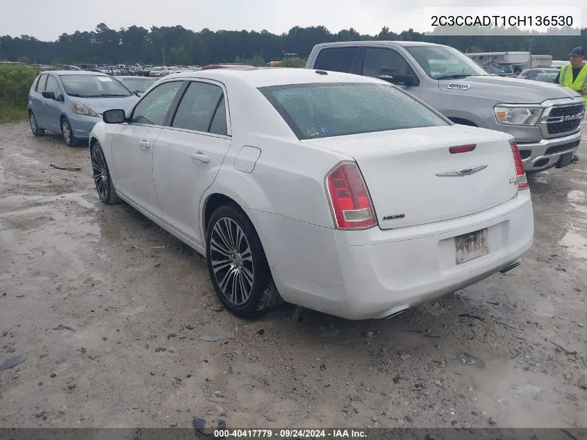 2C3CCADT1CH136530 2012 Chrysler 300 S V8