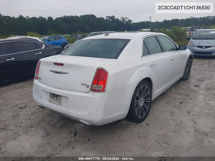 2012 Chrysler 300 S V8 VIN: 2C3CCADT1CH136530 Lot: 40417779