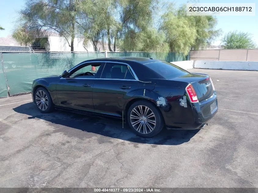 2012 Chrysler 300 S V6 VIN: 2C3CCABG6CH188712 Lot: 40418377