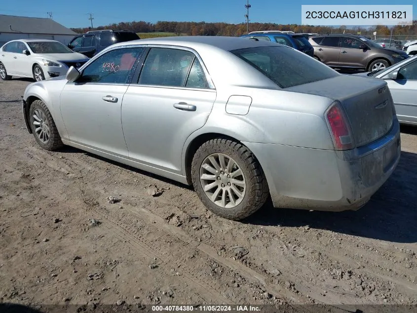 2012 Chrysler 300 VIN: 2C3CCAAG1CH311821 Lot: 40784380