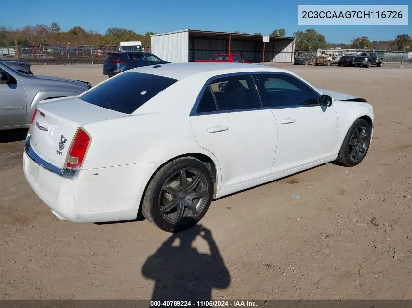 2C3CCAAG7CH116726 2012 Chrysler 300