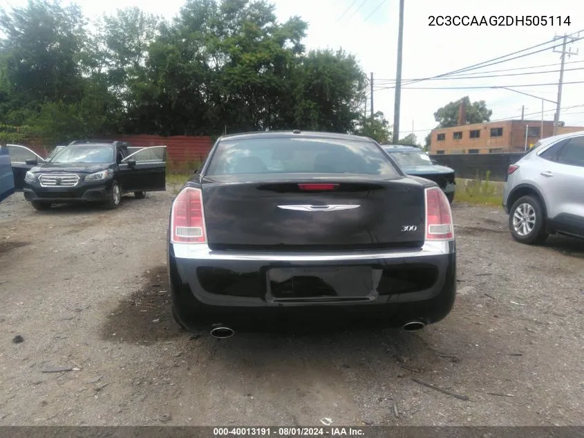 2013 Chrysler 300 Motown VIN: 2C3CCAAG2DH505114 Lot: 40013191