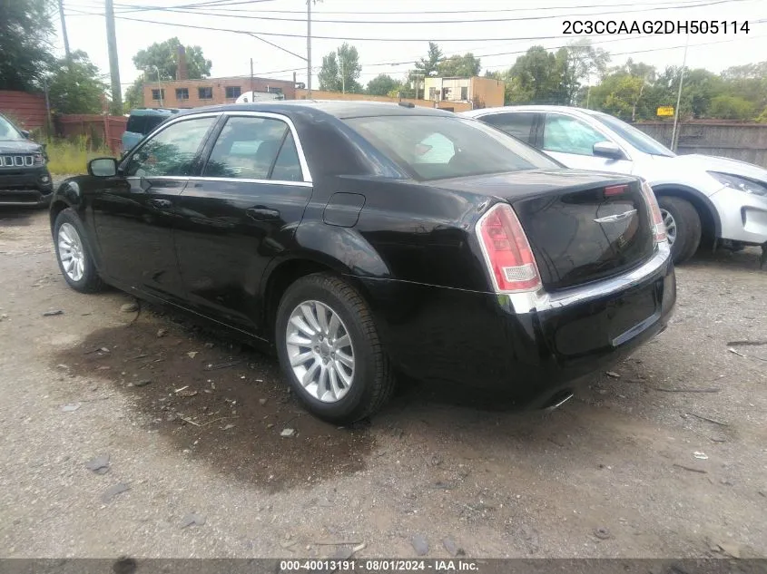 2013 Chrysler 300 Motown VIN: 2C3CCAAG2DH505114 Lot: 40013191