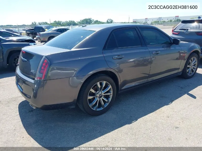 2014 Chrysler 300 VIN: 2C3CCAGG2EH381600 Lot: 39653446