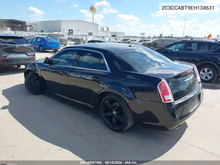 2014 Chrysler 300 S VIN: 2C3CCABT9EH138631 Lot: 40067062