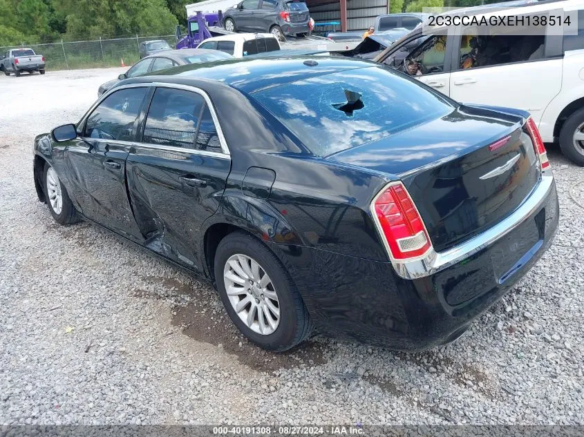 2014 Chrysler 300 VIN: 2C3CCAAGXEH138514 Lot: 40191308