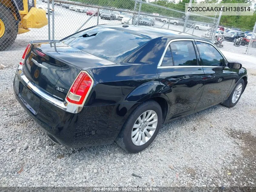 2014 Chrysler 300 VIN: 2C3CCAAGXEH138514 Lot: 40191308