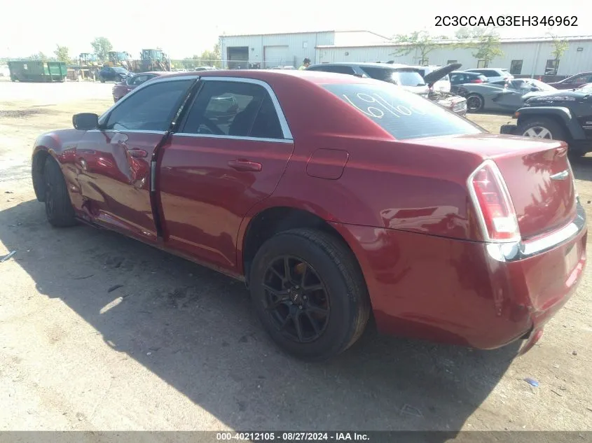 2014 Chrysler 300 VIN: 2C3CCAAG3EH346962 Lot: 40212105