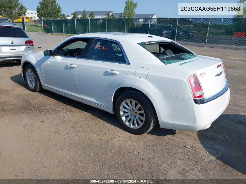 2014 Chrysler 300 VIN: 2C3CCAAG5EH119868 Lot: 40242280