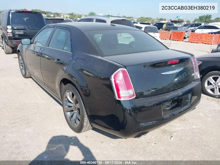 2014 Chrysler 300 S VIN: 2C3CCABG3EH380219 Lot: 40340735