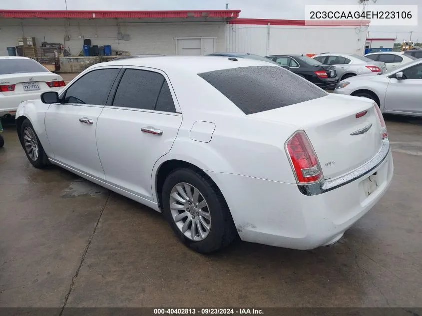 2014 Chrysler 300 VIN: 2C3CCAAG4EH223106 Lot: 40402813