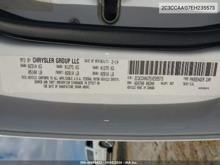 2C3CCAAG7EH235573 2014 Chrysler 300