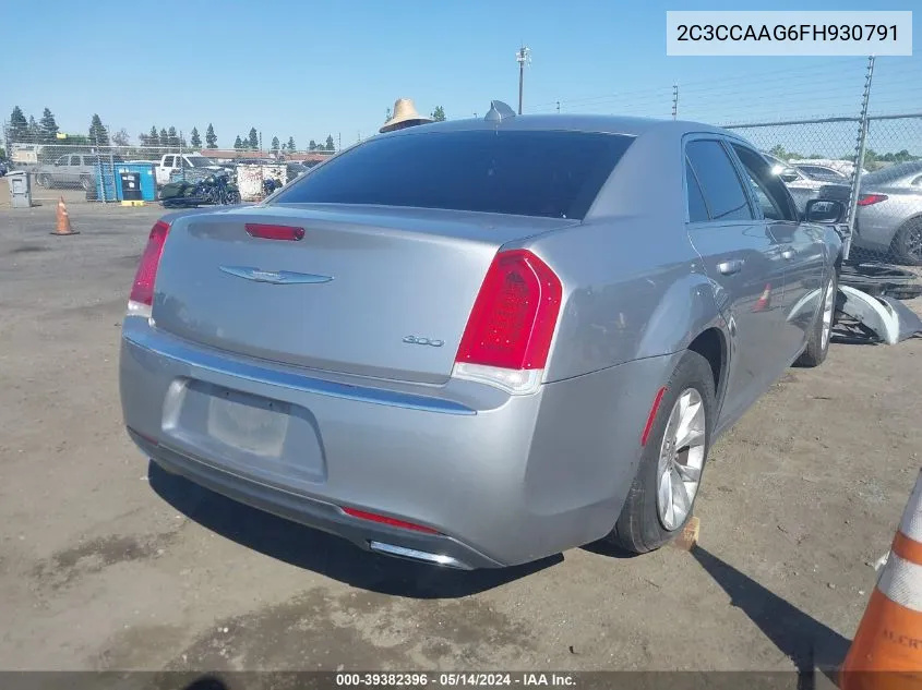 2015 Chrysler 300 Limited VIN: 2C3CCAAG6FH930791 Lot: 39382396