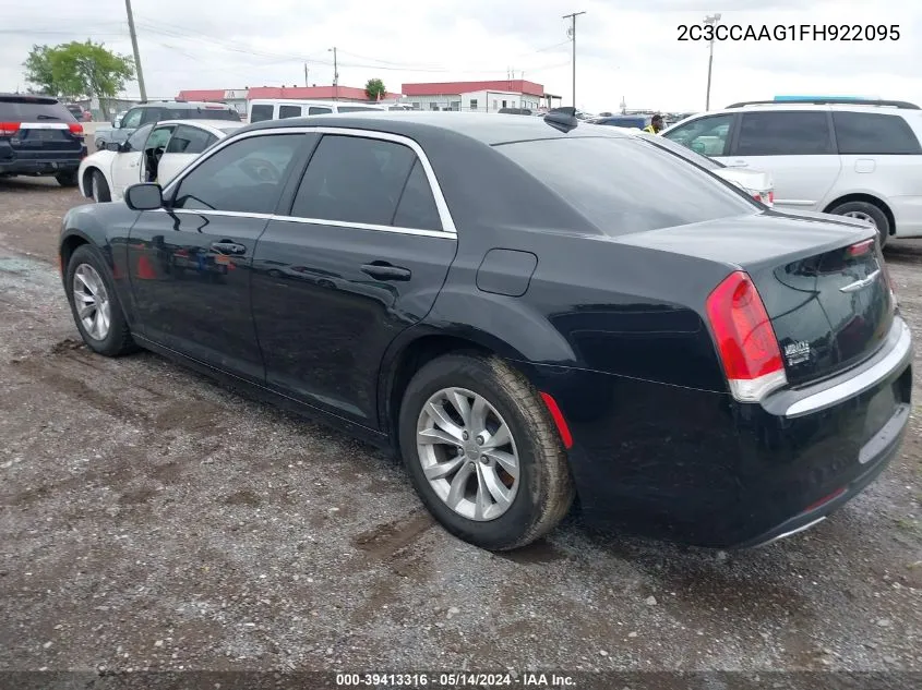 2015 Chrysler 300 Limited VIN: 2C3CCAAG1FH922095 Lot: 39413316