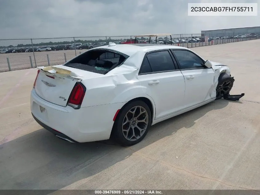 2015 Chrysler 300 S VIN: 2C3CCABG7FH755711 Lot: 39476989