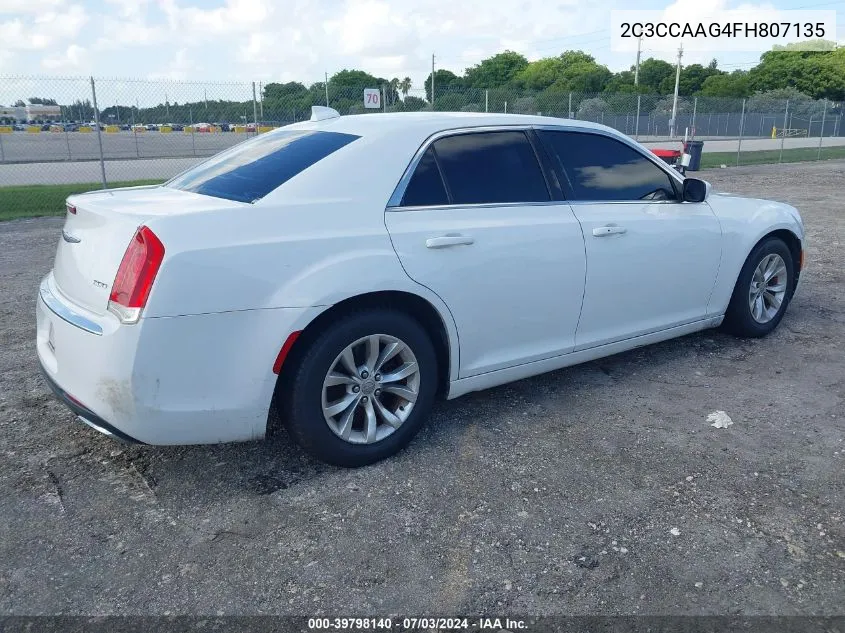 2C3CCAAG4FH807135 2015 Chrysler 300 Limited