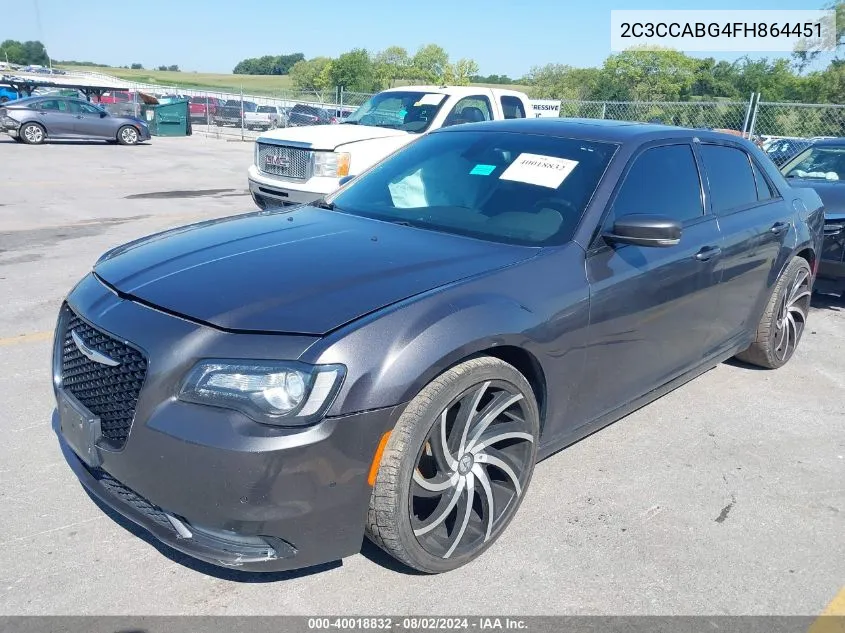 2015 Chrysler 300 300S VIN: 2C3CCABG4FH864451 Lot: 40018832