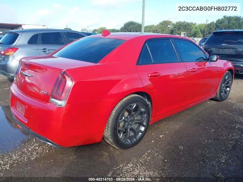 2C3CCABG0FH802772 2015 Chrysler 300 300S