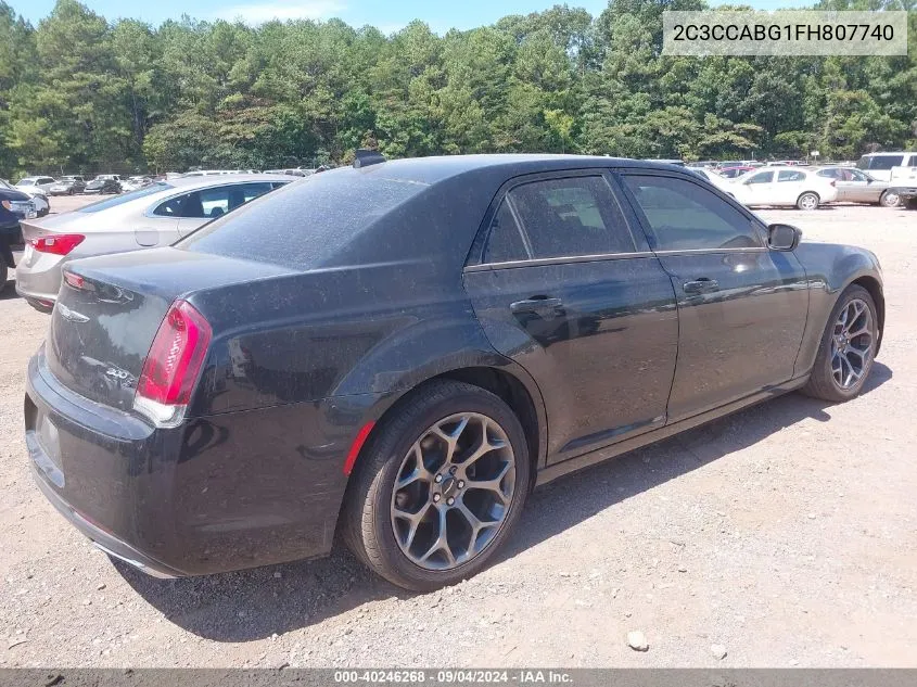 2015 Chrysler 300 S VIN: 2C3CCABG1FH807740 Lot: 40246268