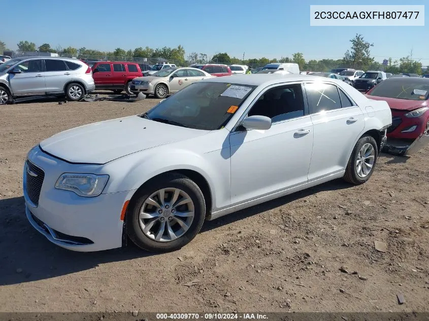 2C3CCAAGXFH807477 2015 Chrysler 300 Limited