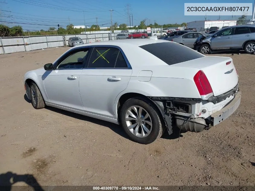 2C3CCAAGXFH807477 2015 Chrysler 300 Limited