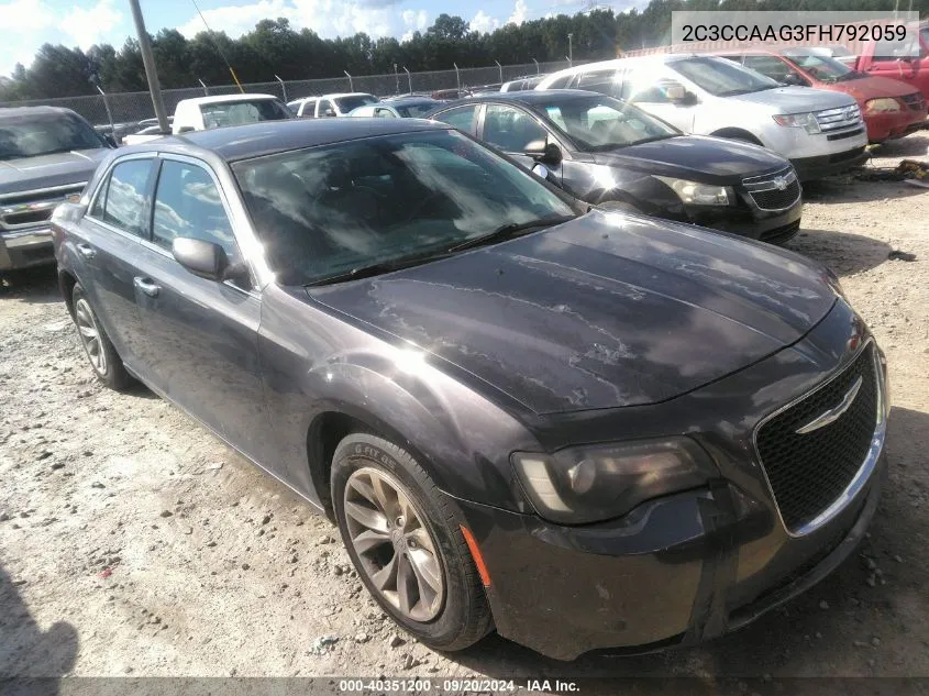 2C3CCAAG3FH792059 2015 Chrysler 300 Limited