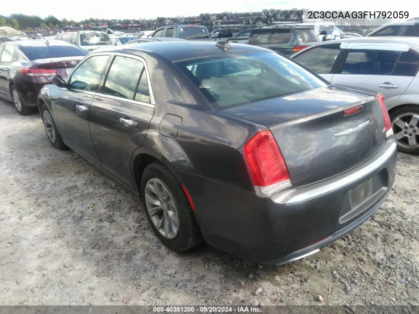 2C3CCAAG3FH792059 2015 Chrysler 300 Limited