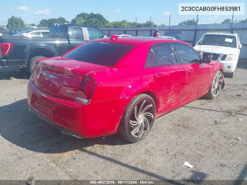 2C3CCABG0FH853981 2015 Chrysler 300 300S