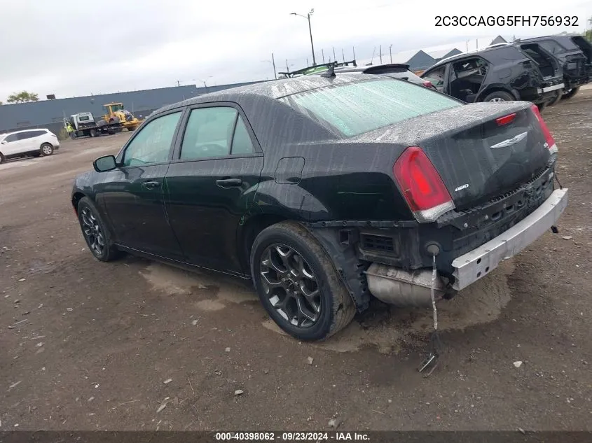 2015 Chrysler 300 S VIN: 2C3CCAGG5FH756932 Lot: 40398062