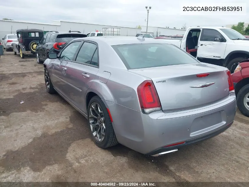 2015 Chrysler 300 300S VIN: 2C3CCABG2FH853951 Lot: 40404582