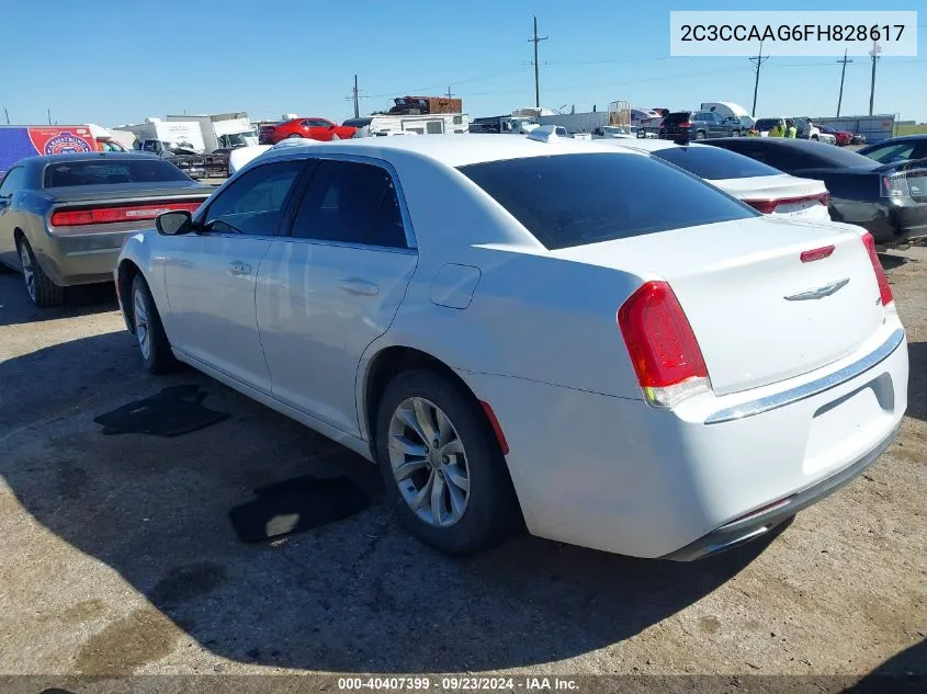 2015 Chrysler 300 Limited VIN: 2C3CCAAG6FH828617 Lot: 40407399