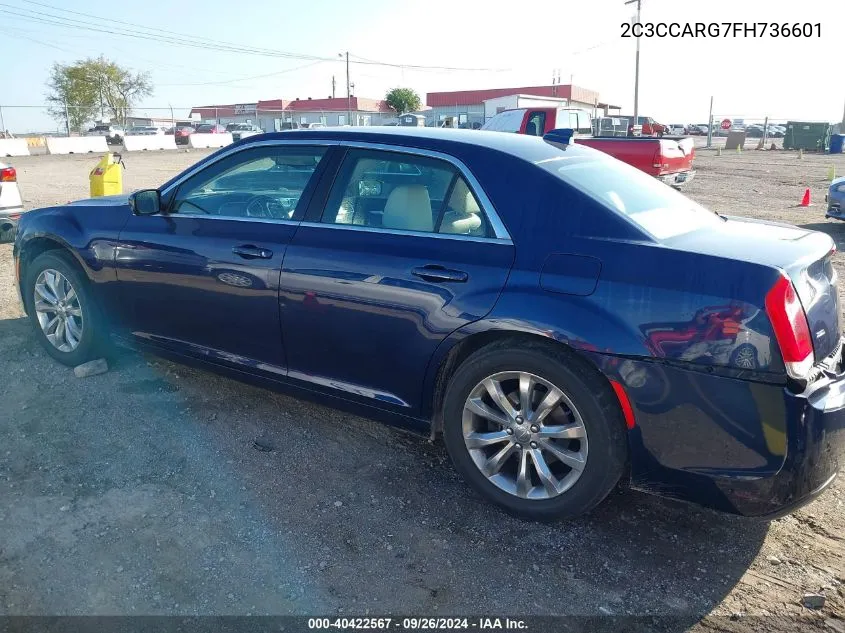 2015 Chrysler 300 Limited VIN: 2C3CCARG7FH736601 Lot: 40422567