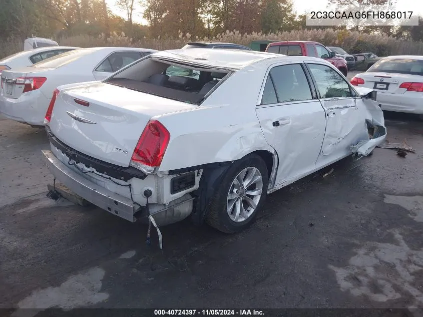 2015 Chrysler 300 Limited VIN: 2C3CCAAG6FH868017 Lot: 40724397