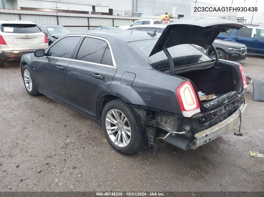 2015 Chrysler 300 Limited VIN: 2C3CCAAG1FH930438 Lot: 40746230