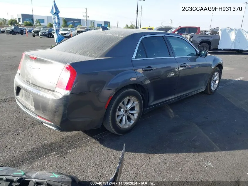 2015 Chrysler 300 Limited VIN: 2C3CCAAG9FH931370 Lot: 40791244