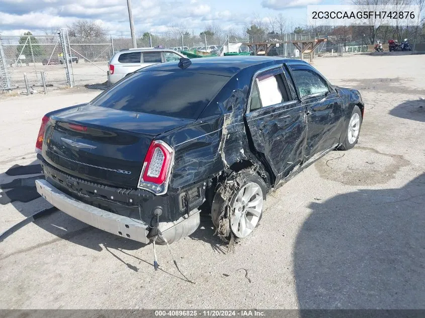 2015 Chrysler 300 Limited VIN: 2C3CCAAG5FH742876 Lot: 40896825