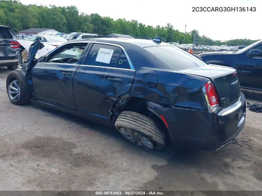 2C3CCARG3GH136143 2016 Chrysler 300 Limited