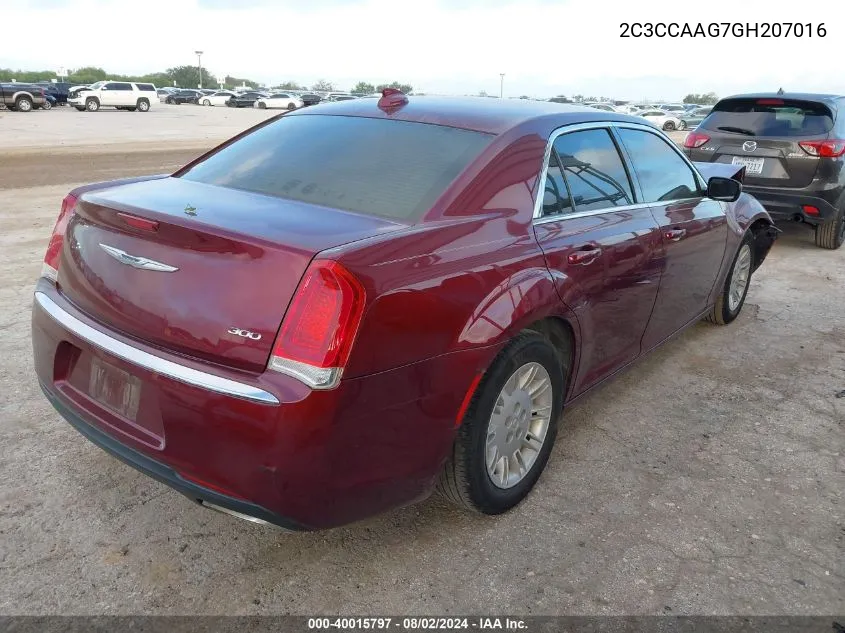 2C3CCAAG7GH207016 2016 Chrysler 300 Limited