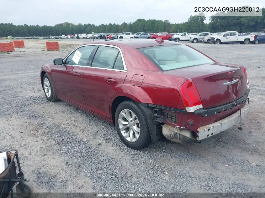 2C3CCAAG9GH220012 2016 Chrysler 300 Limited