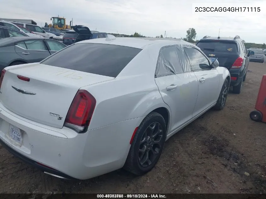 2016 Chrysler 300 VIN: 2C3CCAGG4GH171115 Lot: 40383768