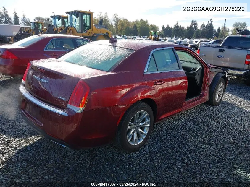 2016 Chrysler 300 Anniversary Edition VIN: 2C3CCAAG9GH278220 Lot: 40417337